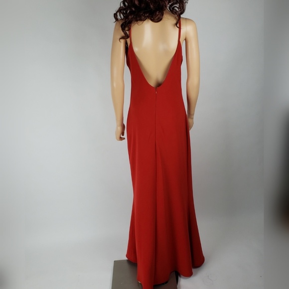 Calvin Klein Gorgeous Red Maxi Formal Dress - Picture 3 of 5